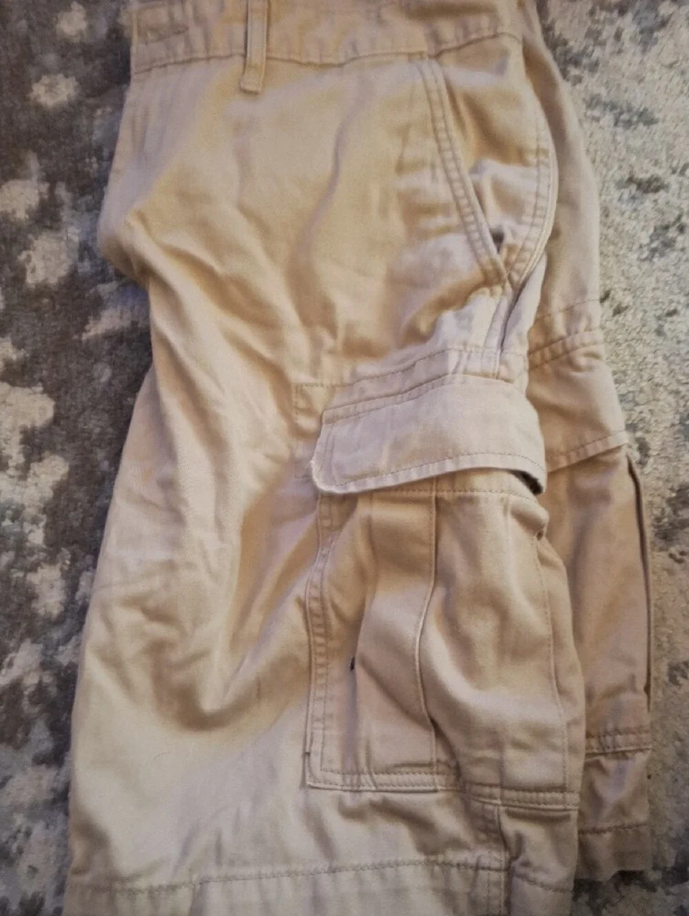 Levi's Tan Cargo Shorts with Button-Flap Pockets